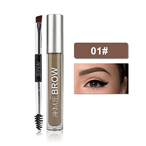 Pawaca Semi-permanent Eyebrow Gel - Lasting Eyebrow Gel for Waterproof Eyebrow Makeup, Duo Eyebrow Brush & Create Natural Looking Brows, Perfect Gift for Friends