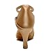 VASHCAME-Zapatos de Baile Latino de Tacón Alto/Medio para Mujer Marrón 39 (Tacón-7cm)