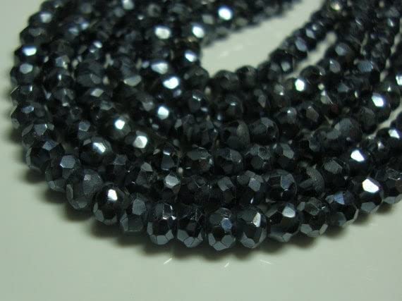Spinel noir perles rondelles 3-3.5mm pour fabriquer un bracelet d'été unique