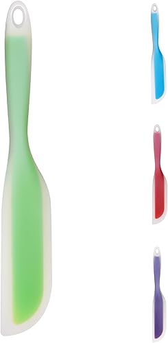 Cuchillo de silicona antiadherente en forma de espátula de cocina flexible con espátula de espátula, utensilios de cocina con núcleo de nailon