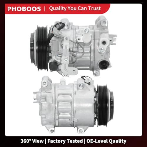 Image of PHOBOOS A /C Compressor with Clutch Compatible with Toyota RAV4 2013-2018 L4 2.5L, Gas, Fits FWD ONLY. Fast Cooling, Low Noise, Easy Installation, Ref. CO 29184C