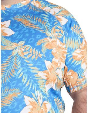 Harbor Bay by DXL Men's Big and Tall Floral Print Swim Shirt2