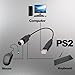 YARCHONN USB to PS/2 Converter Adapter Cable PS2 Female Keyboard Mouse Interface to USB 2.0 Male Adapter Connector Cord for Desktop Laptop-18cm/7in-2Pcs