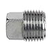 Brennan Industries 5406-SHP-02-SS Stainless Steel Square Head Pipe Plug, 1/8"-27 NPTF Thread, 0.630" Length