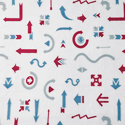 Daysu Plush Flannel Baby Blanket Super-Soft Lightweight, Embroidered Fleece Baby Blanket For Boys And Girls, Bed Throws For Baby Crib And Toddler Bed, Arrow, 30”X40” #TOP1