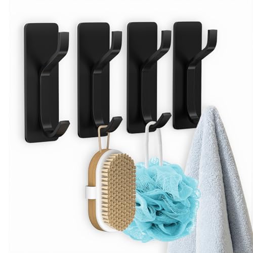 4 Peças Ganchos Adesivos de Aço Inox 3M - Gancho para Parede, Por...