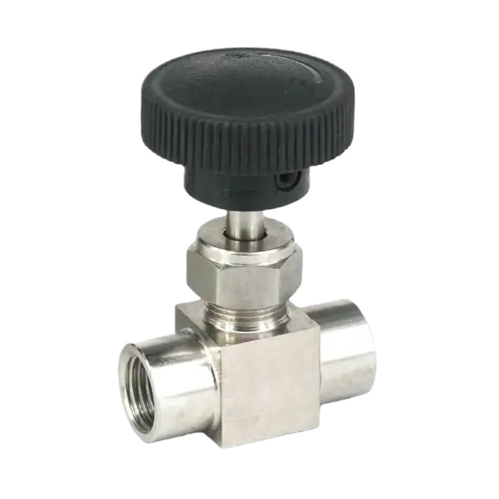 Yjqhody Women's One Color Stainless Steel Control Valve 304 Stainless Equal Straight Flow Control Needle Valve, 915 Psi Adjustable 1Piece(M20x1.5)