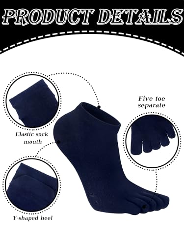 Image of Bencailor 6 /12 /32Pairs Women Toe Socks Five Toe Cotton Socks Ankle Sock with Toes Separated for Women Men Athletic Running