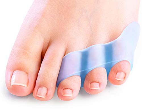 Sumifun Separador de dedos pequeños, gelatinoso, protector de dedos superpuestos, enrollado, separador de dedos pequeños, alivio de fricción, ampolla, 5 pares