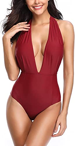 Image of X-Night Women's Cotton 4-Way Lycra Backless Swimsuit