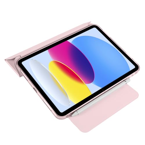 Coque iPad 10e génération rose antichoc pour le travail nomade
