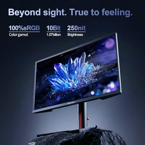 Image of 27inch 360Hz Gaming Monitor, 2K QHD (2560x1440) IPS Panel, 1ms, Support FreeSync, 100% sRGB, Height /Pivot /Swivel /TiltAdjustable Vertical Monitor 2*DP& 2*HDMI, VESA Mount (GT27 Hunter)