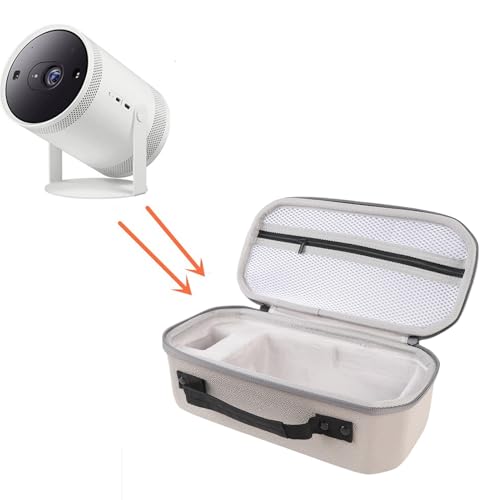 Funda rígida a prueba de golpes para proyector EVA y nailon, bolsa de almacenamiento para viaje con forro de terciopelo y compartimento para control remoto, compatible con Nebula Capsule 3 1080P, HY300, HY300 Pro y HY320 miniatura 4