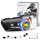 Motorrad Helm Headset, Moman RS-H4P Motorradhelm Kopfhörer BT5.1 mit Hi-Fi LautsprechernDoppelte Geräuschreduzierung【Neues Upgrade】 RGB/FM/Freisprechen/AI-Sprachsteuerung Kopfhörer für Einzelfahrer