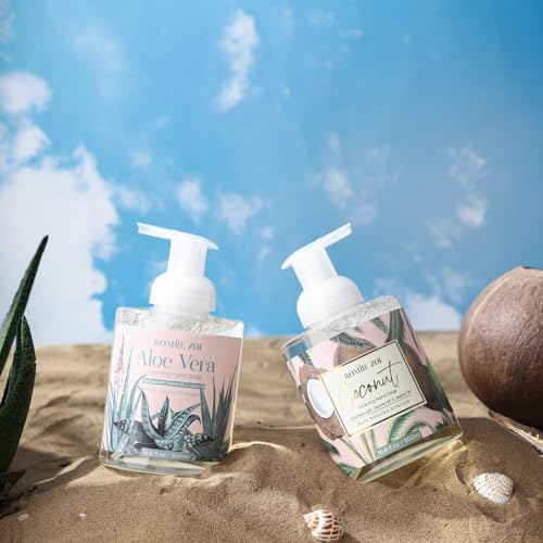 Image of ROMIIE ZOI Foaming Hand Soap, Coconut,Aloe Vera, 500ml / 16.8fl.oz | With Gift Box, Gentle cleansing, nourishes skin without drying