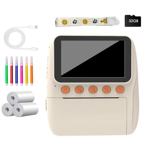 ポータブル子供用カメラ 3 インチクリアディスプレイ充電式バッテリー安全 ABS シェル少年少女子供瞬時に印刷