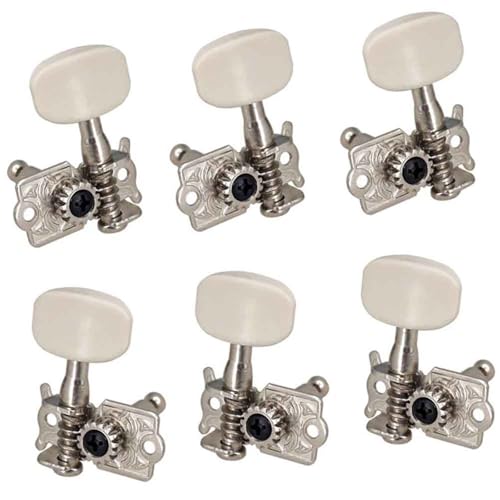 6個アコースティックギターオープン弦ボタン3L 3Rマシンヘッドキーペグチューナーアクセサリー ギターチューニングペグアクセサリー