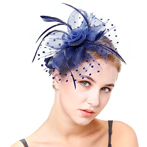 WUERKIYA Tocado para Mujer Plumaje Diadema Tocado Flor...