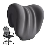 Zinueen Reposacabezas con efecto memoria, soporte para el cuello para sillas de escritorio, silla de oficina, cojín cervical, cojín para reposacabezas para adultos y estudiantes (gris oscuro)