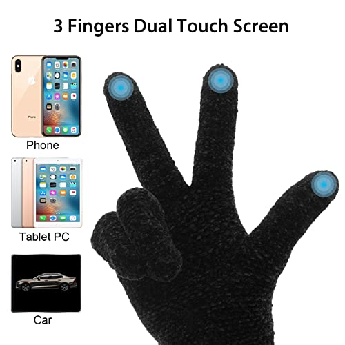 Guantes para mujer ViGrace de punto suave con forro térmico elegante 4
