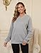 Bhome Womens Long Sleeve Nursing Shirts Dual Zippers Maternity Breastfeeding Sweatshirts V Neck Loose Fit Pregnancy Tops Fall Winter,Light Heather Gray S