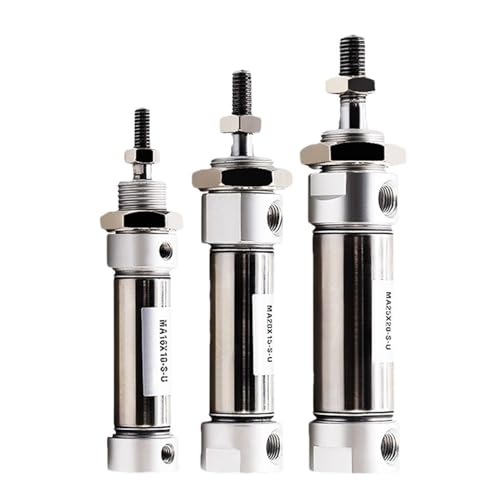 Cylindre pneumatique double effet MA20 course 10mm en acier inoxydable mini format