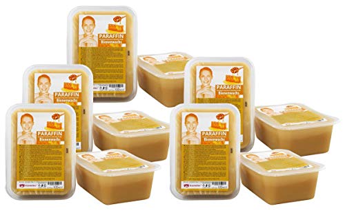 Preisvergleich Produktbild Kosmetex Paraffin-wachs Bienenwachs, Paraffinbad Wachs mit niedrigeren Schmelzpunkt, 10x 500ml