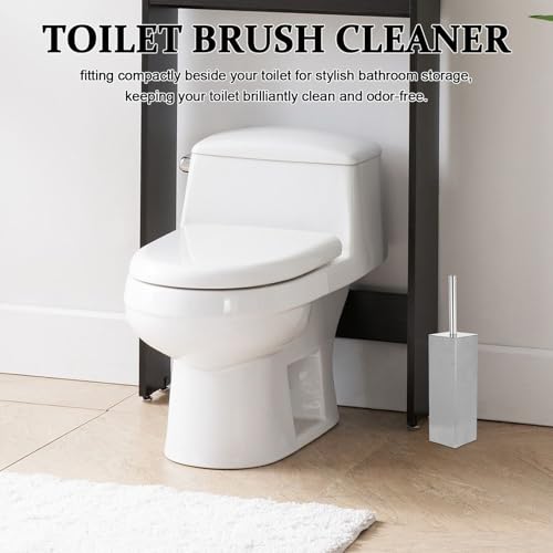 Brosse WC autoportante Uonlytech en acier inoxydable avec support carré