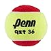 Penn QST 36 Tennis Balls - Youth Felt Red Tennis Balls for Beginners, 12 Ball Polybag