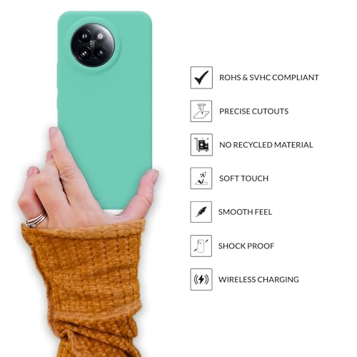 Image of SPRIG Compatible with Mi 14 CIVI Premium SilkTone Back Cover Drop Tested Shock Proof Mobile Case for Men, Women, Boys and Girls with Camera Protection (Turquoise Blue)