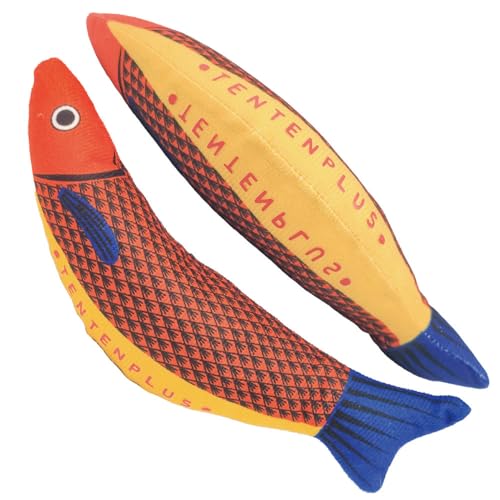 猫 おもちゃ 一人遊び 飽きない 魚 キッカー 猫キッカー ネコ またたびなし マタタビ不使用 猫用 サカナ 玩具 ストレス解消 抱き枕 頑丈 子猫 仔猫 ベビー ベビーキャット 成猫 (オレンジ)