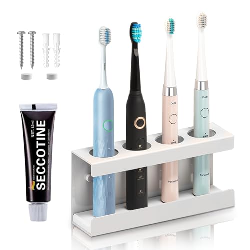Lurnody Elektrische Zahnbürstenhalter für 4 Zahnbürsten