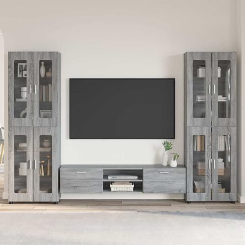 Lumanois Conjunto de Mueble de TV con cajón Gris Sonoma,Mobiliario,Conjuntos de Muebles para Salones,125.48kg-3397990
