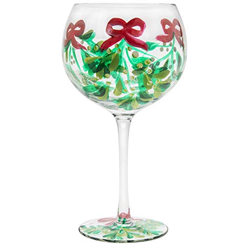 Muérdago Navidad Ginebra y Tónico Globo Gin Copa Copa Vidrio