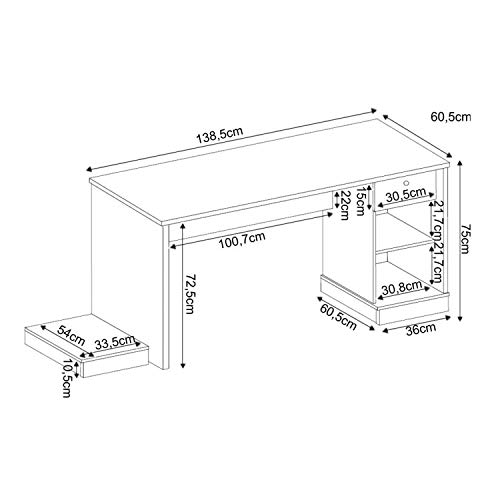 Mesa para Computador Desk Gamer DRX 3000 Siena Móveis Preto/Vermelho