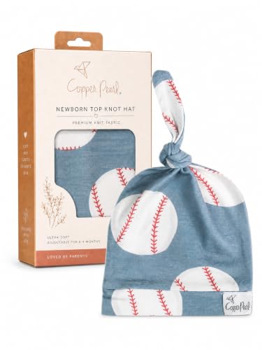 Image of Baby Beanie Hat Top Knot Stretchy Soft inchSlugger inch by Copper Pearl