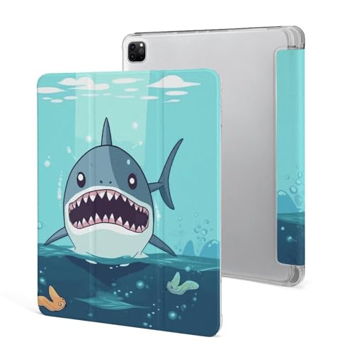 Étui iPad Pro 12.9 résistant avec porte-stylet antichoc requin