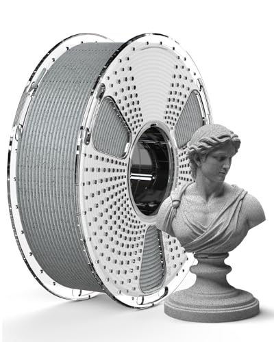 Image of SUNLU High Speed Marble PLA Filament, 600mm /s High Speed PLA 3D Printer Filament, Natural Marble-Like Texture, No-Tangling, Fit Most FDM Printers, 1kg Cement Grey