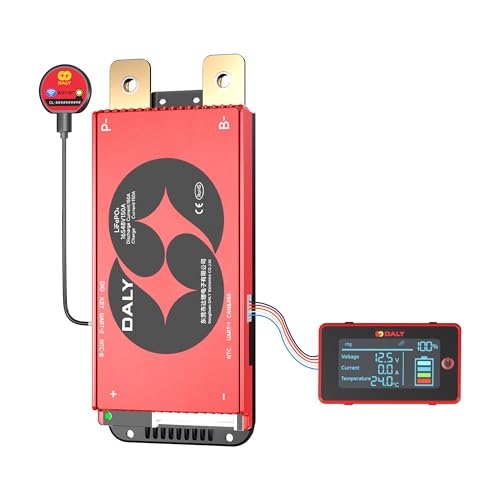 DALY BMS 48V 16S 150A Display - Smart BMS with 3 Inch LCD Screen WiFi Bluetooth Module Supports RS485 CAN for 48V LiFePO4 Golf Carts Electric Outboard Motors Solar Energy Power Systems