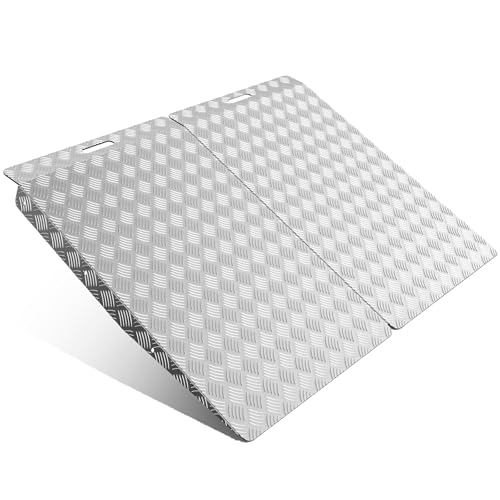 gardhom 33 x 48 Shed Ramp for Riding Mower Aluminum Rust-Free 1500 LBS/Pair Capacity Ramps for Lawn Mower Snow Blower Motorcycle Garages Barns (2PCS)