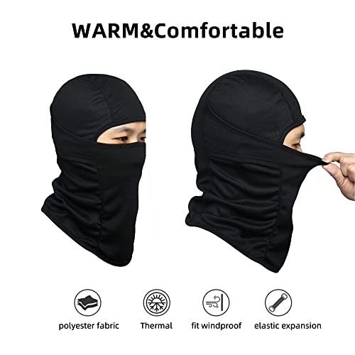 Black Ski Mask Head Warmers - Football Youth Ski Mask for Kids3