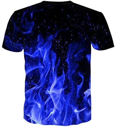3D Camiseta Para Hombre, Treer Funny Color Fuego Impresión Verano