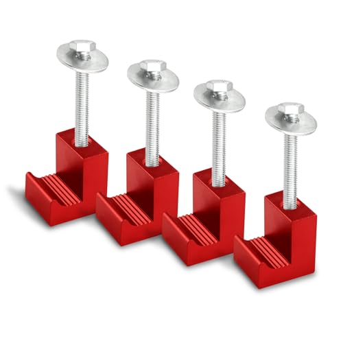 4PCS Truck Tool Box Mounting Kit Truck Box Hooks J Hook Truck Crossover Tool Boxes for Bed of Truck Aluminum Pickup Toolbox Rail Mounting Kit for Fix Tool Boxes Tie Downs Comes With Fastening Nuts