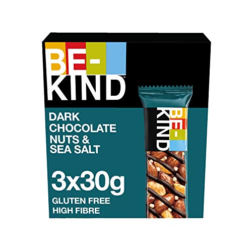 BE-KIND - Barres de céréales chocolat noir, amandes et sel marin - 3 barres de 30g