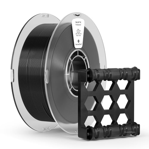 kexcelled PC k7 フィラメント for 3Dプリンター、強靭で耐熱性が高い、ポリカーボネート、±0.03 mm、1.75 mm、1 kg スプール（2.2ポンド）、真空包装、整然と巻いて絡まない黒