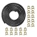 Cococart 9.85-Foot/3m Length Stretchy 1/4 Inch ID Fuel Line+20pcs 2/5" ID Hose Clamps for Kawasaki Kohler Briggs & Stratton Small Engines