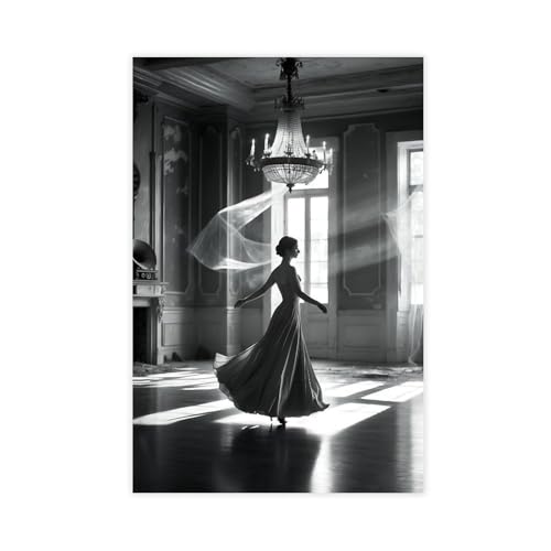 Impression sur toile scène de danse aux contrastes profonds et finitions d'art