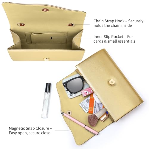 Image of Clutch Purses for Women Evening Bag Faux Suede Formal Party Wedding Cocktail Prom