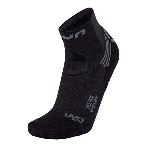 UYN Running Calza Tecnica Per Corsa, Adulto, Nero/Grigio (Black/Grey), 35/36