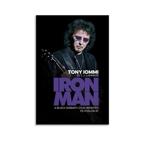 WJYCHEND Póster decorativo de la serie musical de Tony Iommi Singer para álbum musical, pintura decorativa para dormitorio, 50 x 75 cm, estilo sin marco